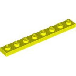 3460-236 Platte plaat 1x8 neon geel NIEUW *1B177