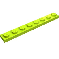 3460-34 Platte plaat 1x8 lime NIEUW *1B177