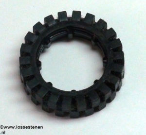 3483-11G Band 24x8mm offset - ribbels aan binnenkant zwart gebruikt *5W000 - Img 2