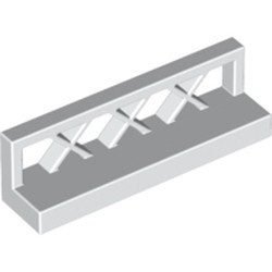 3633-1B BULK: 20x Hekwerk 1x4x1 Ruitpatroon laag wit NIEUW *0D020