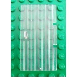 3644-12G Deur 1x4x6 verticale planken transparant gebruikt *1C029 - Img 1