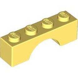 3659-103G Steen, boog 1x4x1 hoog geel, lichthelder gebruikt *1D051