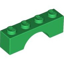 3659-6 Steen, boog 1x4x1 hoog groen NIEUW *1B383