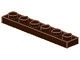 3666-120 Platte plaat 1x6 bruin, donker NIEUW *1B176