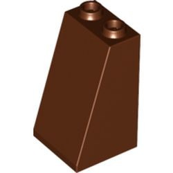 3684-88 Dakpan 75 graden 2x2breedx3 (open of dichte noppen) bruin, roodachtig NIEUW *1B161
