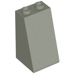 3684-9 Dakpan 75 graden 2x2breedx3 (open of dichte noppen) lichtgrijs (klassiek) NIEUW *1B161