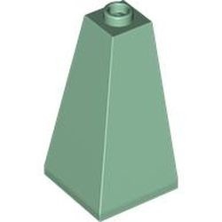3685-48 Dakpan 75 graden 2x2x3 hoek (2 kanten) groen, zandkleurig NIEUW *1B162
