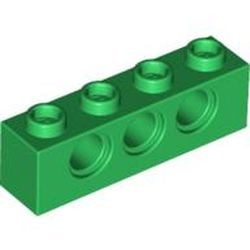 3701-6 Technic, steen 1x4 met 3 gaten groen NIEUW *