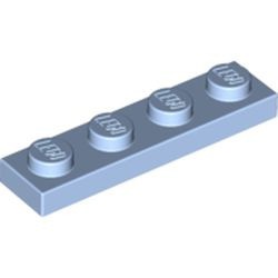 3710-105 Platte plaat 1x4 blauw, lichthelder NIEUW *1B174