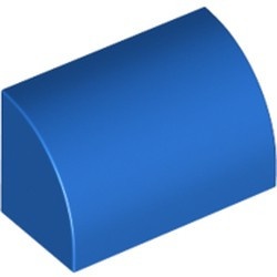 37352-7 Dakpan 1x2x1 halfrond blauw NIEUW *1B074