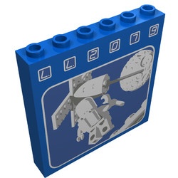 3754p01-7G Steen 1x6x5 LL2079 Astronaut blauw gebruikt *0K0000