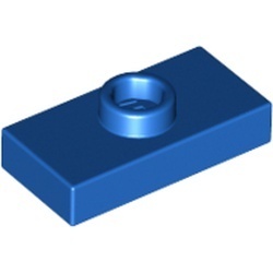3794-7 Platte plaat 1x2 met 1 nop ZIE OOK 15573 blauw NIEUW *1B346