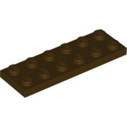 3795-120 Platte plaat 2x6 bruin, donker NIEUW *5K000