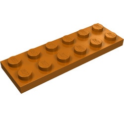 3795-68 Platte plaat 2x6 oranje, donker NIEUW *5K000