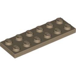 3795-69G Platte plaat 2x6 crème,donker gebruikt *1A033