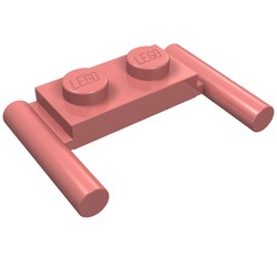 3839b-58 Platte plaat 1x2- 2 hendels lagere setting rood, zandkleurig NIEUW *1B320
