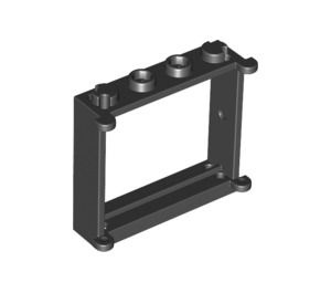 3853-11 Raam 1x4x3 te combineren met 2 panelen 3854, 2 luiken 3856 of glas 3855 zwart NIEUW *5D0000