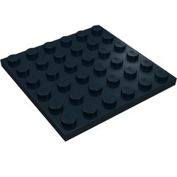3958-11G Platte plaat 6x6 zwart gebruikt *1A042