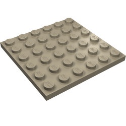 3958-69 Platte plaat 6x6 crème,donker NIEUW *5K0000
