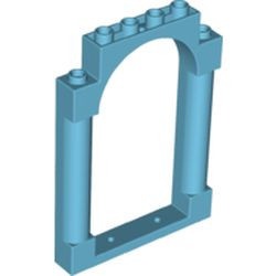 40066-156 Poort 1x6x7 ronde pilaren top boog blauw, middenazuur NIEUW *