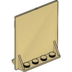 40249-2 Deur 2x5x5 Scherm met trapeze-vormige basis crème NIEUW *