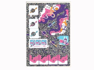 41128stk01 STICKER Amusement Park Space Ride NIEUW *0S0000