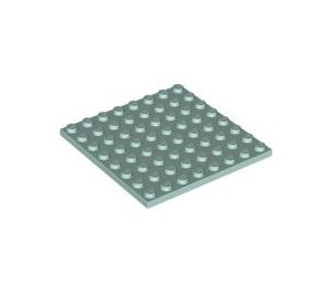 41539-41G Platte plaat 8x8 aqua gebruikt *1A048