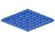 41539-74 Platte plaat 8x8 transparant middenblauw NIEUW *1K0000