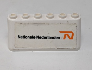 4176pb24-1G Ruit 2x6x2 Nationale Nederlanden (Sticker) wit gebruikt *5S073