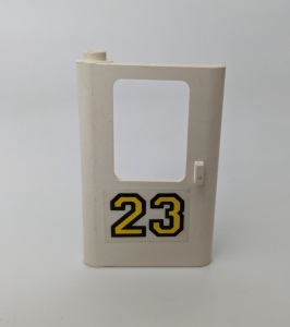 4181pb014-1G Trein, Deur 1x4x5 links met gele ' 23' (Sticker) wit gebruikt *1D0000