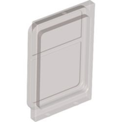 4183-13G Glas voor treindeur met ribbels transparant bruin (kleurnaam was: trans ZWART) gebruikt *