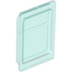 4183-15 Glas voor treindeur met ribbels transparant lichtblauw NIEUW *