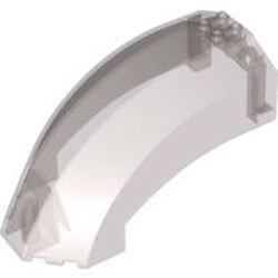 41881-13G Ruit 12x6x6 gebogen (PAKKETZENDING!) transparant zwart gebruikt *1C018