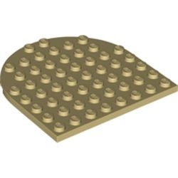 41948-2 Platte plaat 8x8 afgeronde hoek crème NIEUW *3D0000