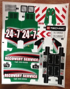 42008stk01 STICKER 42008 Service Truck NIEUW *0S0000
