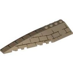 42061pb17-69 Steen, wig 12x3 links met stenen crème,donker NIEUW *5D000