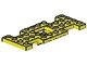 4212b-3G Bodemplaat auto 10x4x2/3 GEEN gat in bodem geel gebruikt *3D000