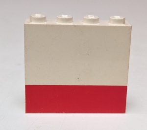 4215ap03-1G Paneel 1x4x3 rode streep wit gebruikt *0D0000