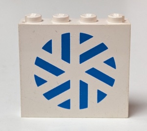 4215ap19-1G Paneel 1x4x3 blauwe sneeuwvlok wit gebruikt *0D0000