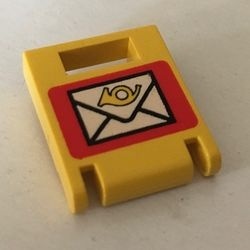 4346px1-3G Voorkant box met postembleem (brief) geel gebruikt *1L0000