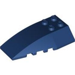 43712-63 Steen, wig 6x4 drievoudig gebogen blauw, donker NIEUW *0L000