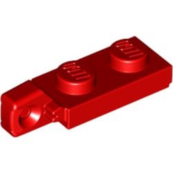 44301-5G Scharnierplaat 1x2- 1 vinger aan einde rood gebruikt *1B332