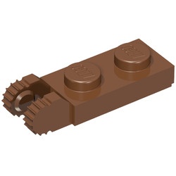 44302-88 Scharnierplaat 1x2- TWEE houders aan einde bruin, roodachtig NIEUW *1B299