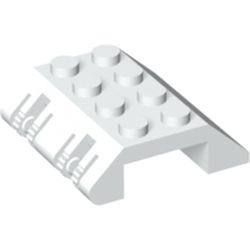 44571-1G Dakpan 45 graden dubbel met scharnier wit gebruikt *1D015