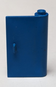 446-7G Deur 1x3x4 rechts (dicht) blauw gebruikt *1B392