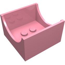 4461-23G Box 4x4x2 met halve uitsnedes aan zijkanten roze (klassiek) gebruikt *5K000