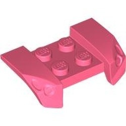 44674-220 Plaat 2x4 met spatbord, vleugels, overhang lamp rood, koraal NIEUW *5A020