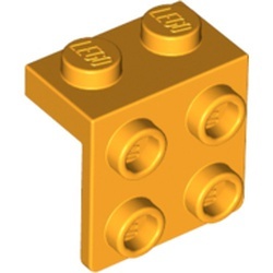 44728-110 Verbindingsplaat 1x2- 2x2 oranje, lichthelder NIEUW *1B258