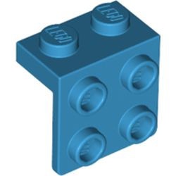 44728-153 Verbindingsplaat 1x2- 2x2 blauw, donkerazuur NIEUW *1B258