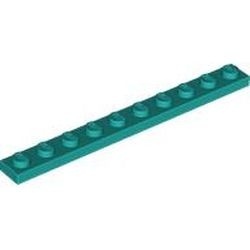 4477-39 Platte plaat 1x10 turquoise, donker NIEUW *5K000